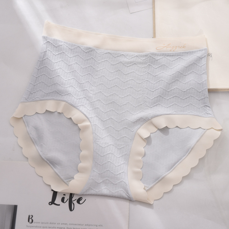蚕丝蛋白高腰内裤女士收腹暖腹新款韩版莫代尔甜美女式三角裤衩头