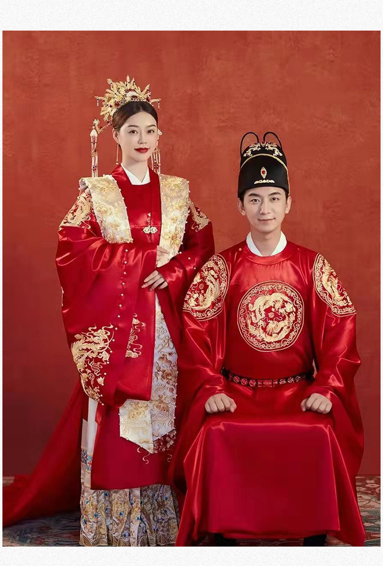 明制汉服婚服套装全套原创正品2022新款中式新娘服中国风凤冠霞帔