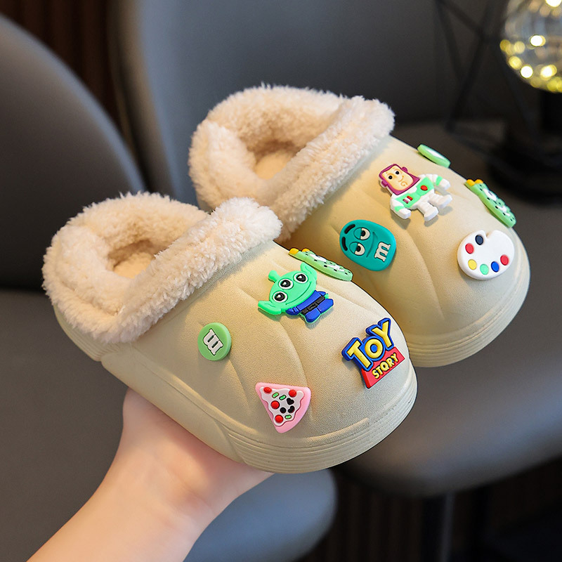 23 Winter Children's Cotton Slippers Boys and Girls Cartoon Paw Patrol Floor Support Warm Removable Cartoon Cotton Slippers