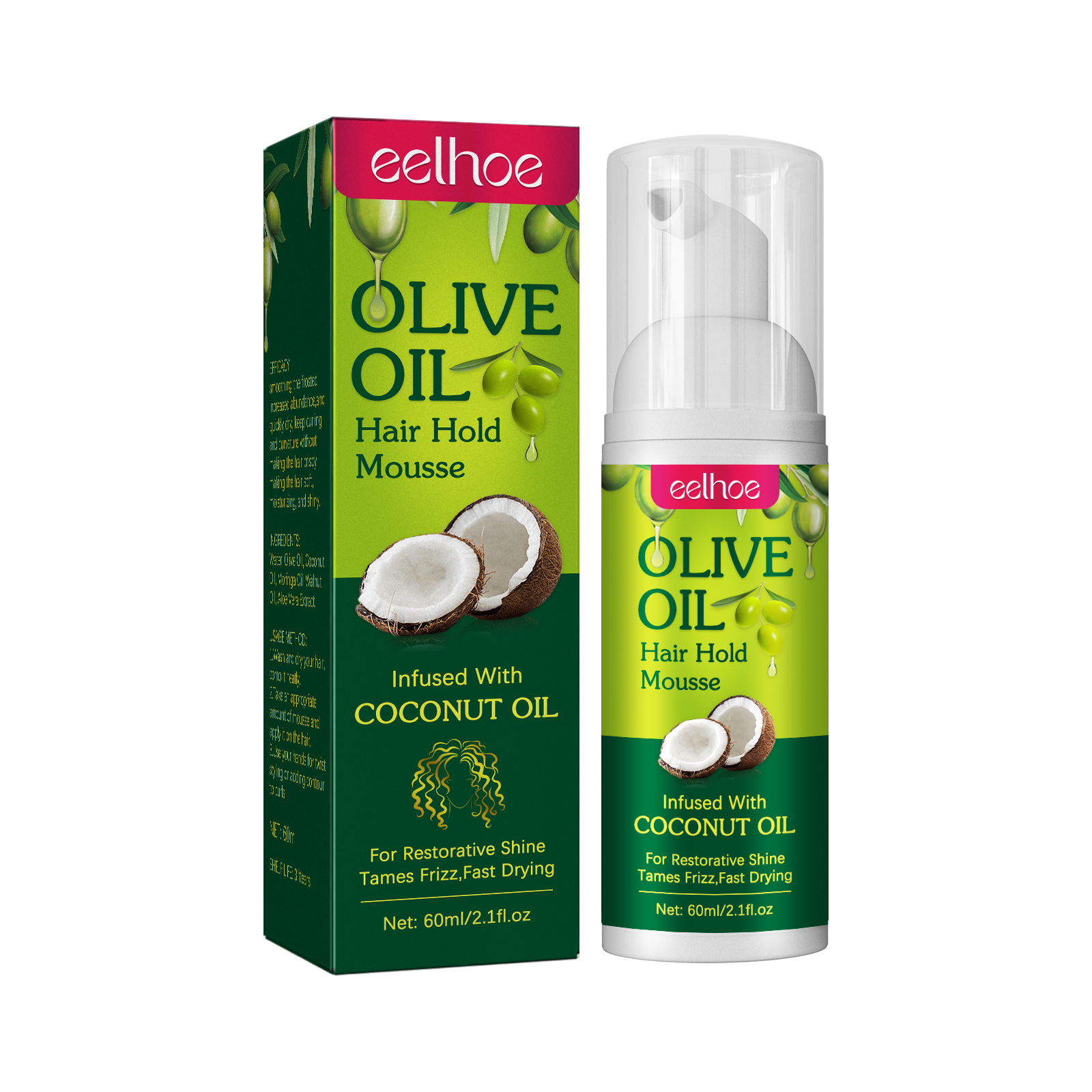 Eelhoe Olive Oil Hair Styling Mousse