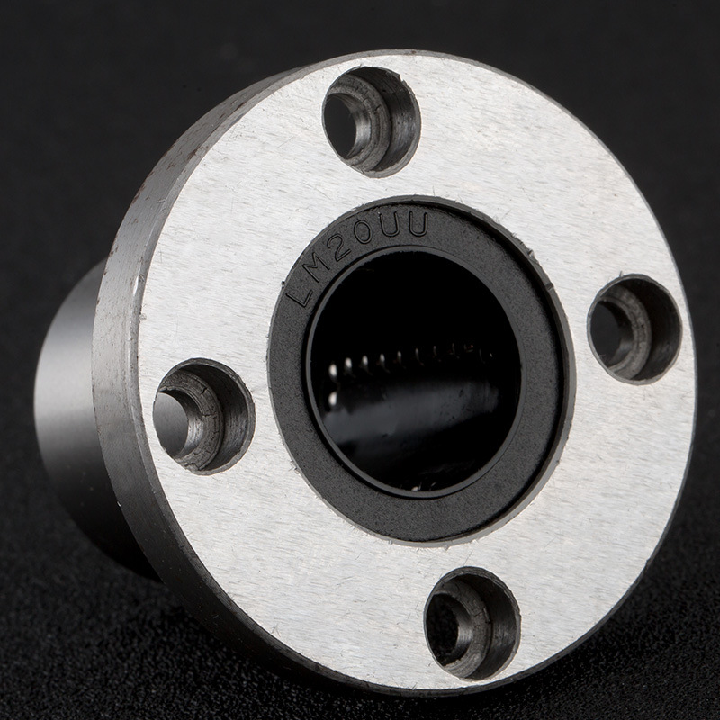 直线运动轴承 导轨光轴 导套座滑块lmf16uu 圆法兰轴承 滚珠滑动