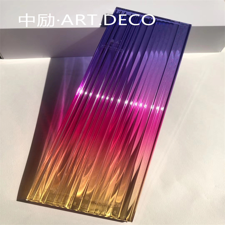 deco树脂玻璃渐变色亚克力艺术装置灯片水波纹树脂透光板加工定制