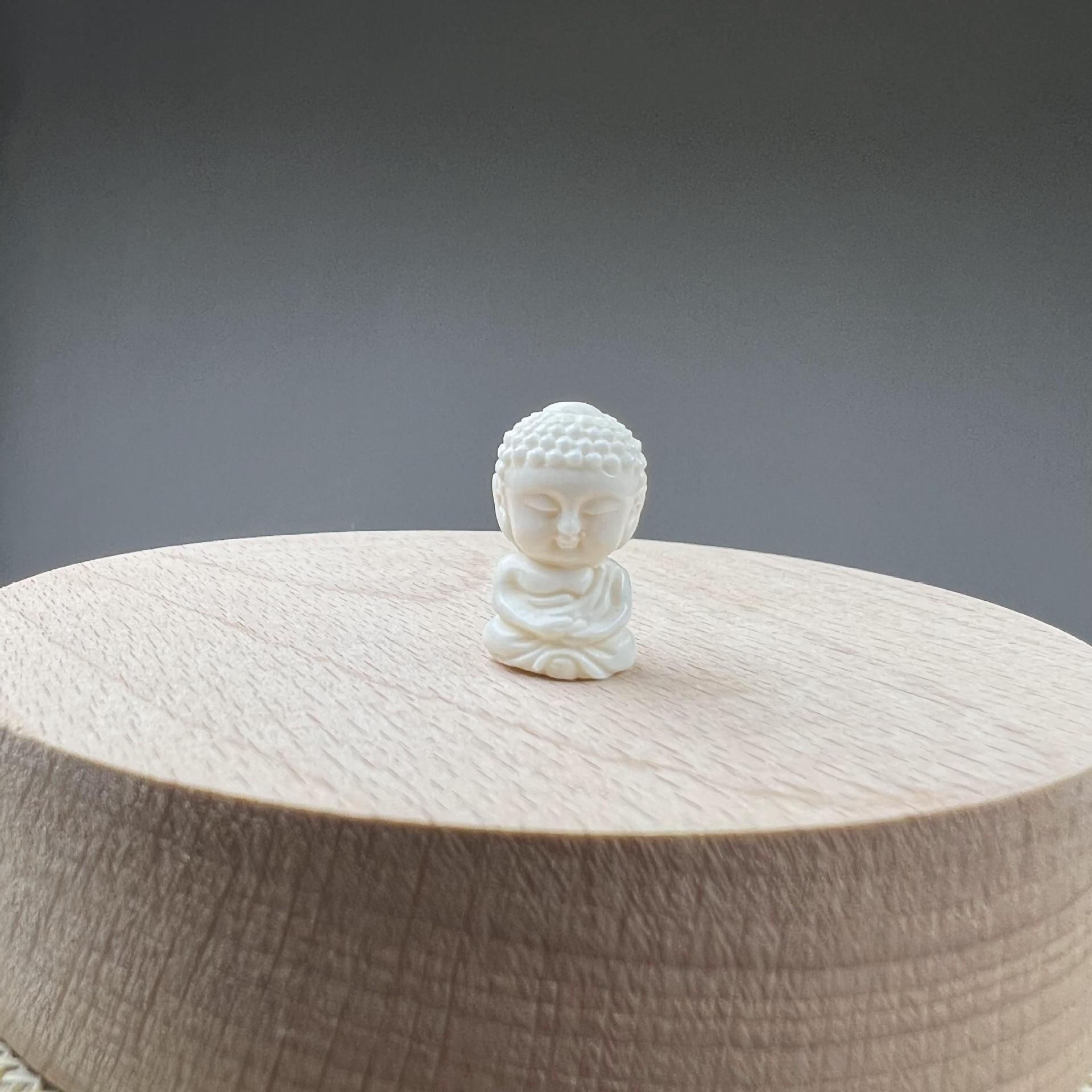 天然保真猛犸象牙雕刻宝宝佛 阿尼陀佛配饰吊坠 文玩手串diy配件