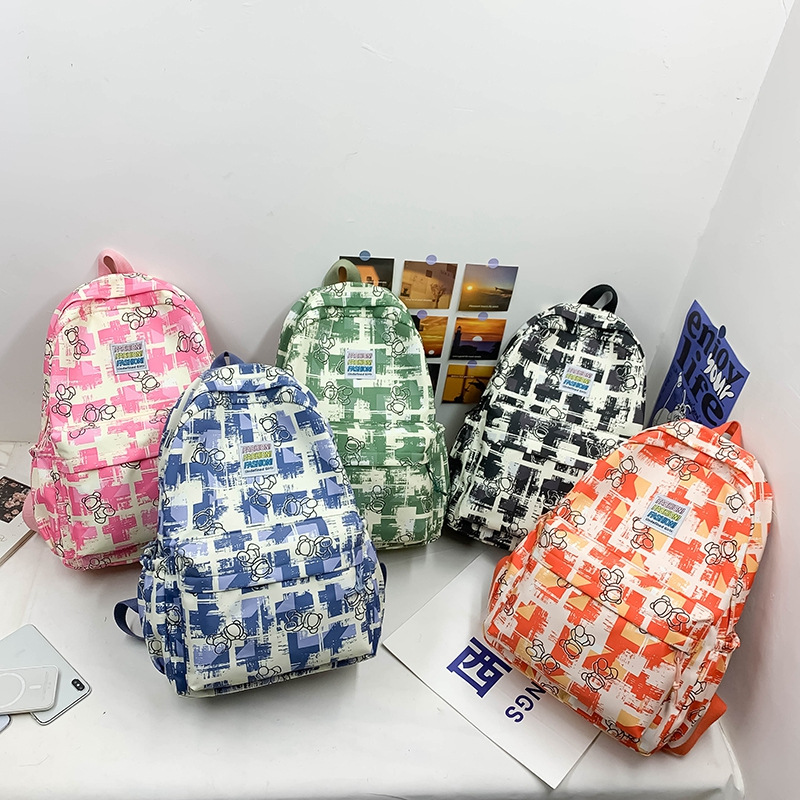 Student Schoolbag Female 2023 Korean Style New Large Capacity Personalized Graffiti Casual Backpack Fashion Backpack