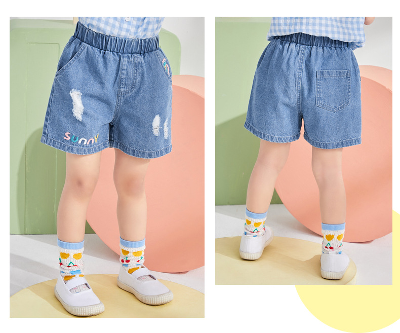 女童牛仔裤夏季儿童短裤纯棉婴儿五分裤夏款小童裤子休闲宝宝夏装