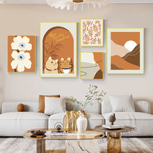 装饰画批发ins风温馨客厅沙发背景墙挂画现代简约大尺寸组合壁画