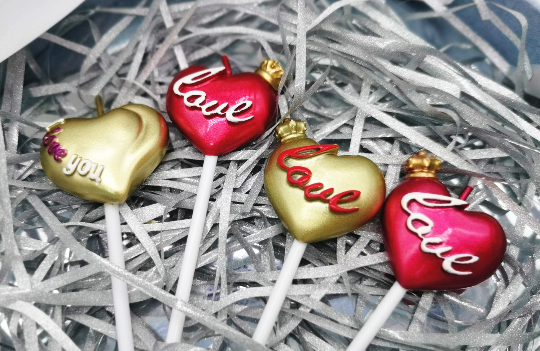 7color心形蜡烛工艺创意可爱表白创意派对happy birthday生日蜡烛