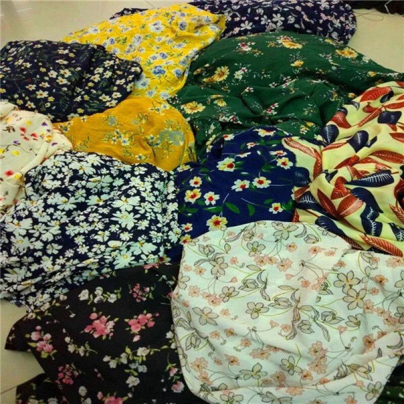 布头批发地摊按斤称面料雪纺韩式网连衣裙半裙小衫面料称大甩卖