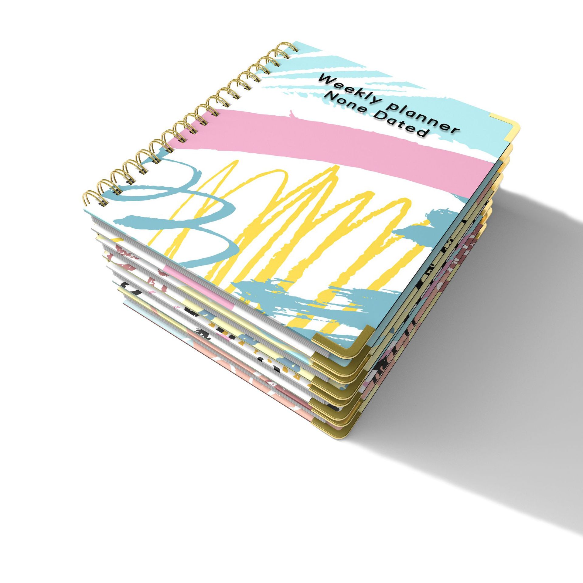 广东工厂定制封面图案线圈笔记本 60/100页内页日期版索引页本子