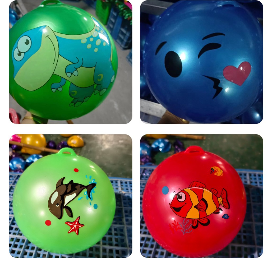 Factory Direct Sales Charging Sports Fitness Children's Toy Inflatable Ball PVC Hanging Ring Labeling Cloud Color Ball Special Ticket Can Be Issued