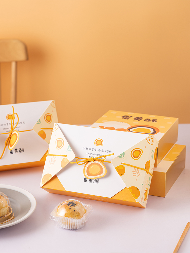 批发中秋节蛋黄酥包装盒6粒冰皮月饼礼品盒子手提烘焙纸盒吸塑盒