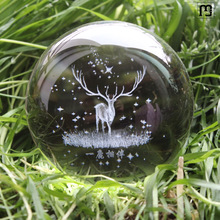 巨纳水晶球麋鹿星空透明创意装饰品玻璃球小摆件圆球生日礼物女孩
