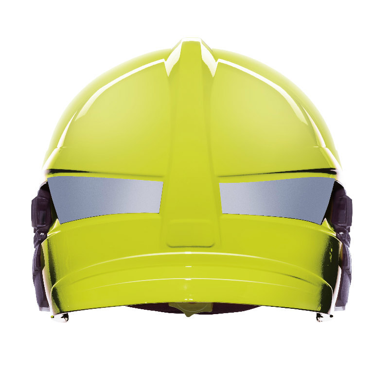 梅思安10158861消防头盔f1xf中号黄色带照明模组