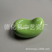 绿色豆陶瓷筷子架 筷枕放筷子的小托 筷架筷托筷子架托垫托家用