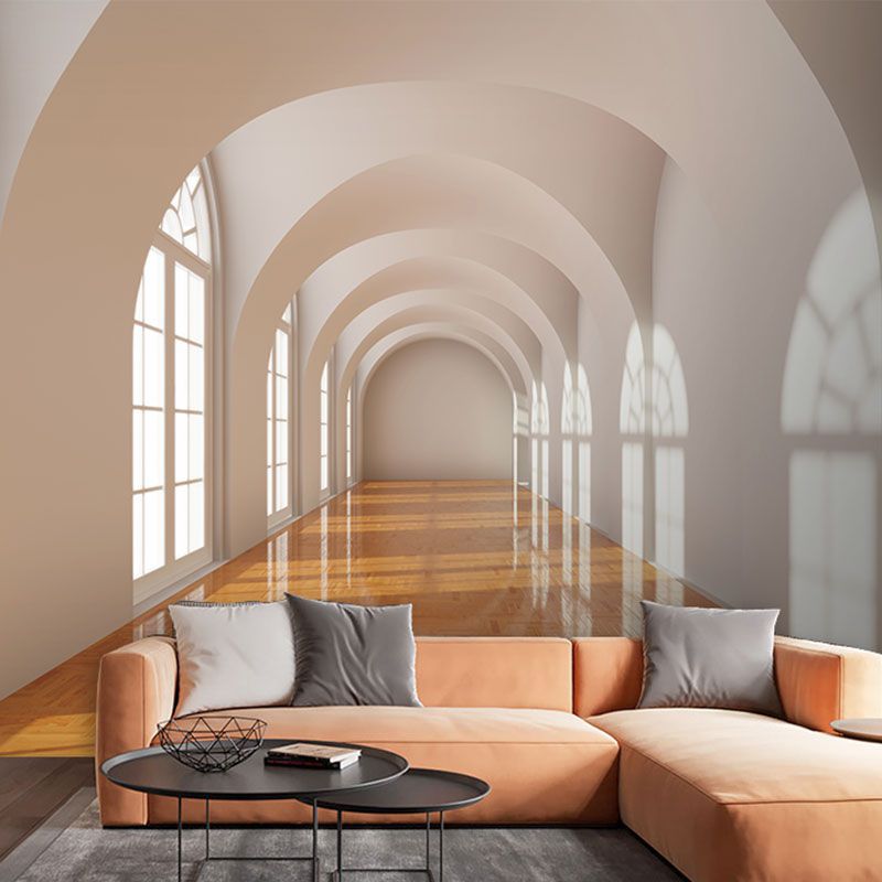 3d立体延伸视觉空间墙纸客厅办公室欧式拍照显大直播背景墙壁纸