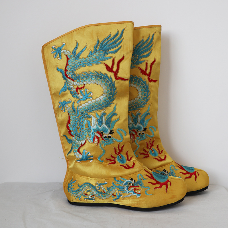 戏曲戏剧川剧变脸靴古装皇帝龙靴官靴平底龙靴古装影视龙靴筒靴