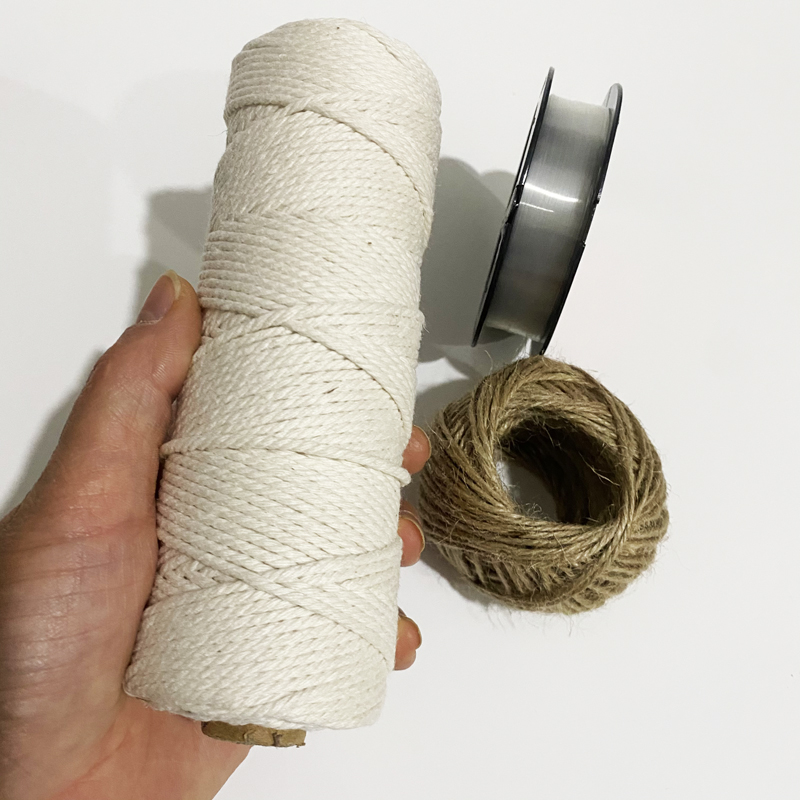 diy手工风铃线鱼线编织捆绑绳棉线黄麻绳麻线绳子幼儿园环境装饰