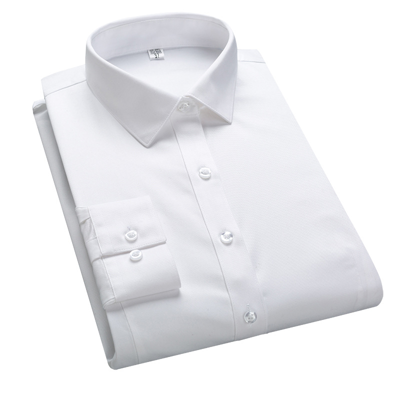 Export to Canada Mr. Coat Lang Wedding Shirt Men's Pure White Business Wear Men's Shirt Wholesale