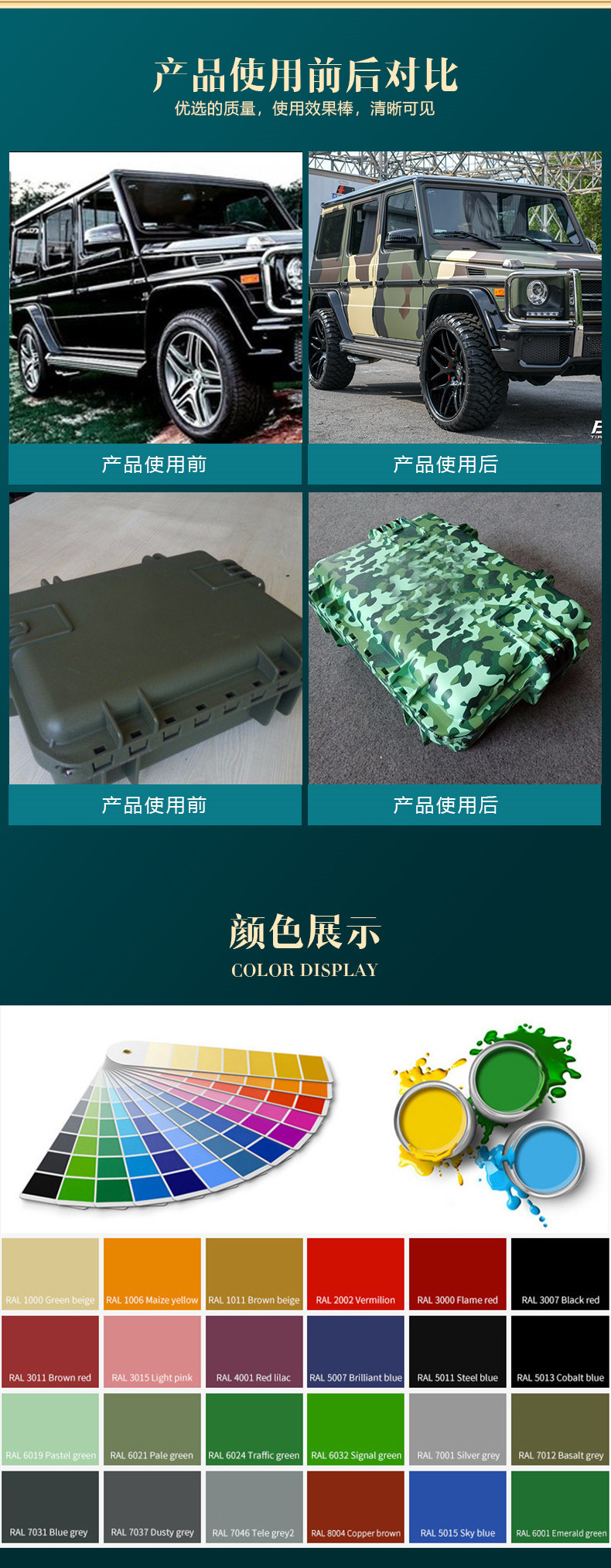 数码迷彩漆深绿色 丛林迷彩漆汽车喷漆 设备箱子用漆 荒漠迷彩漆