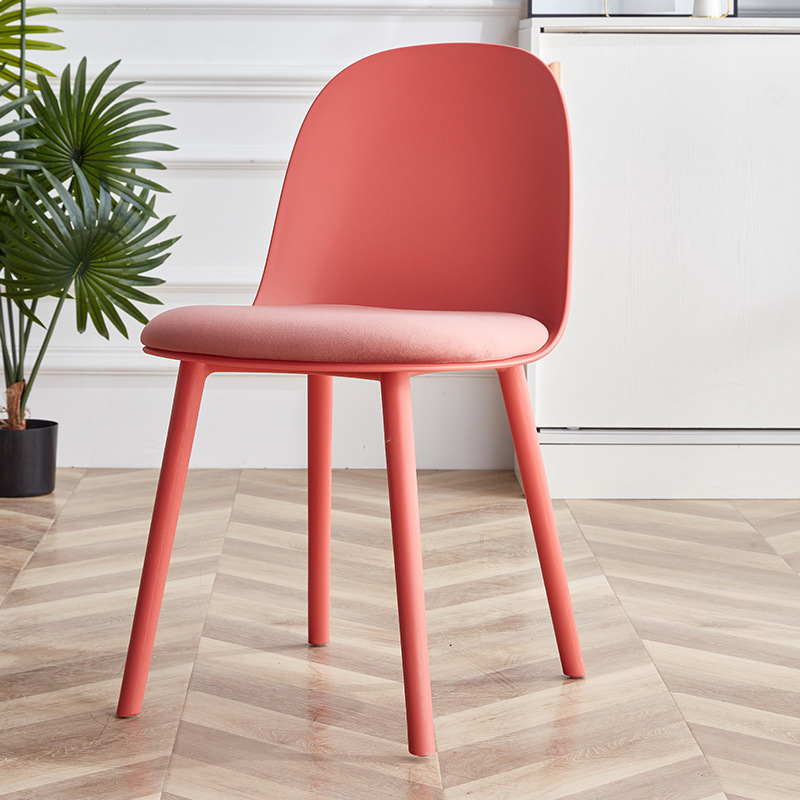 Nordic Plastic Chair Backrest Dining Chair Home Ins Stool Internet Celebrity Light Luxury Cosmetic Chair Modern Dining Table and Chair Wholesale