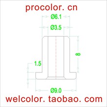 电子仪表厂过线保护套孔塞 开孔6.1 3.5mm通孔堵头防漏塞护线套圈