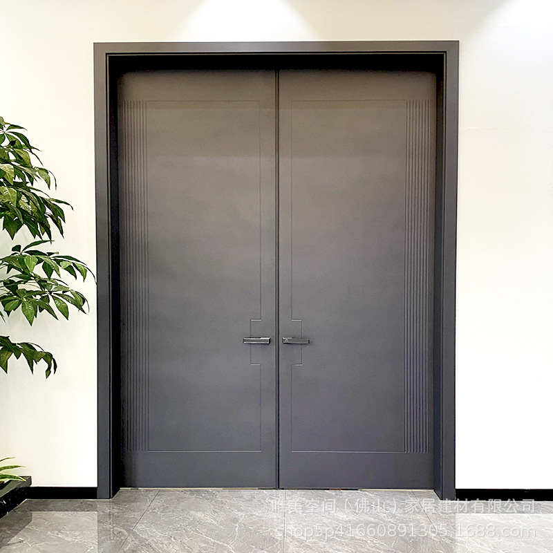 别墅入户对开门全铝合金轻奢金属铝蜂窝会议接待办公室隔音双开门