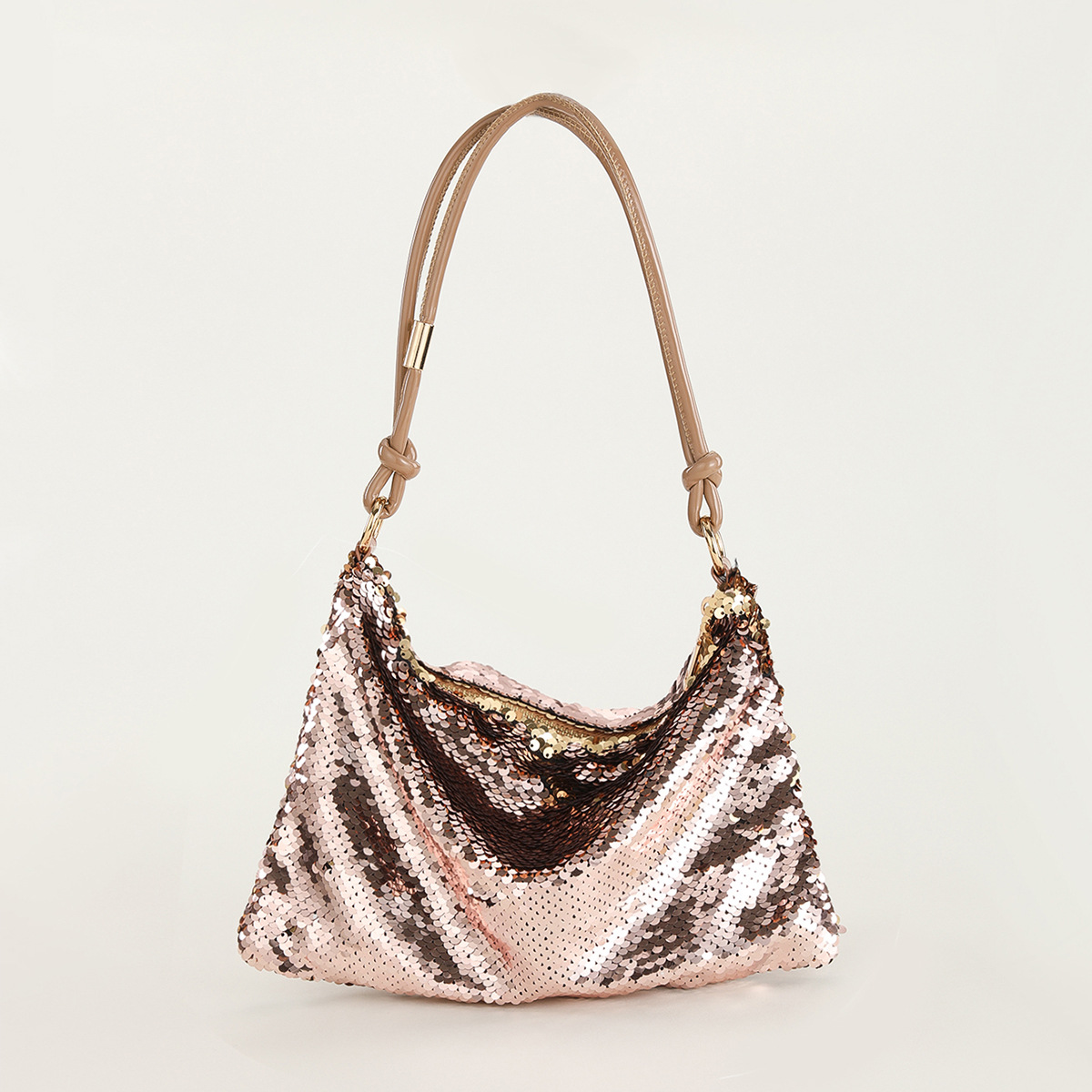 Spot 2022 New Europe and America Cross Border Sequin Knotted Underarm Bag Trendy Niche One Shoulder Female Dinner Bag