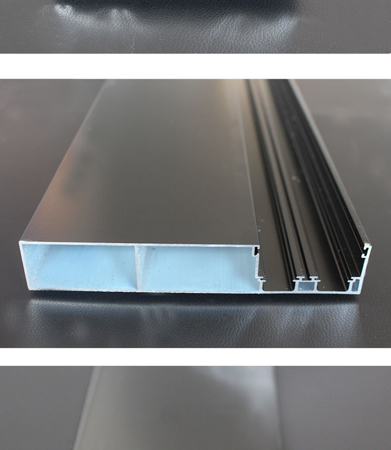 极窄边框厨房推拉门阳台客厅隔断门吊轨三联动移门钛镁铝合金型材