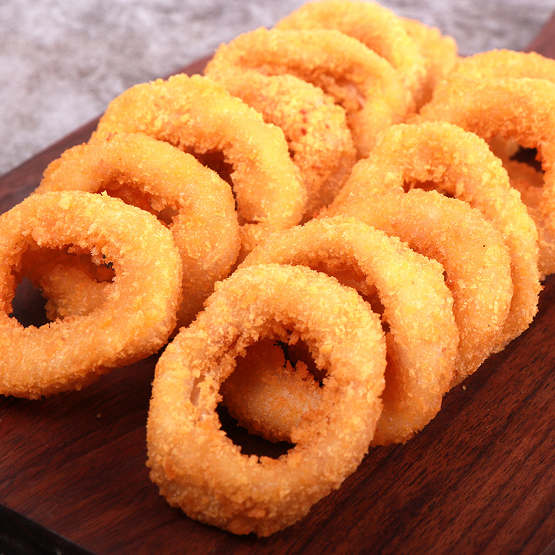 正大鱿鱼圈g 商用冷冻油炸小吃半成品香酥鱿鱼