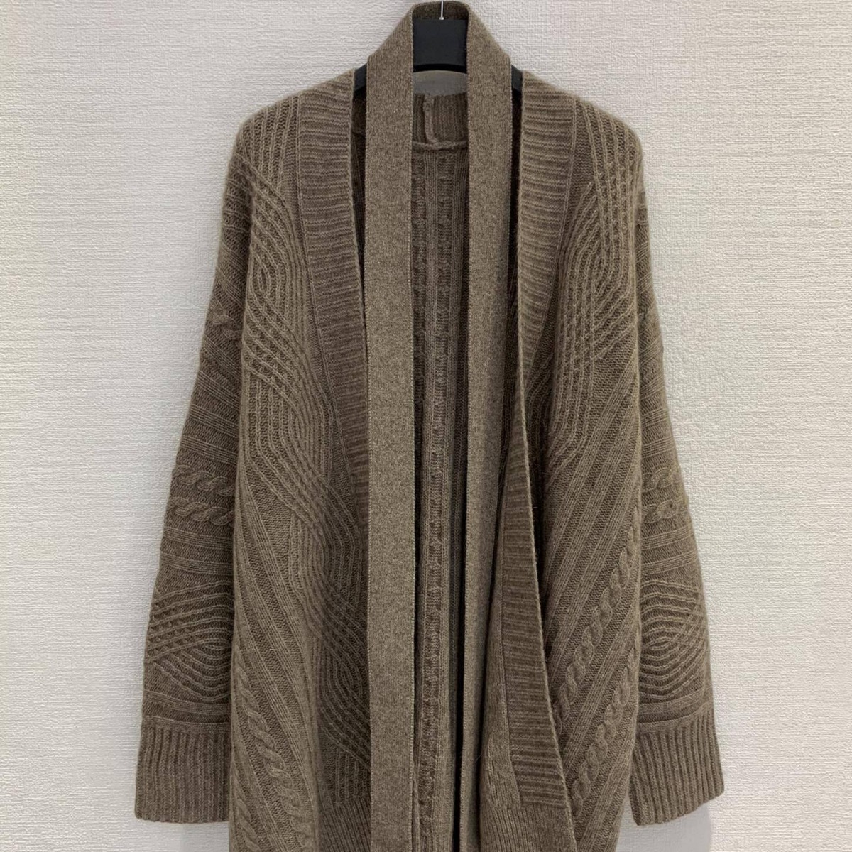 耗牛绒毛衣开衫外套2023新款外搭毛衣小个子腰带收腰针织衫中长款