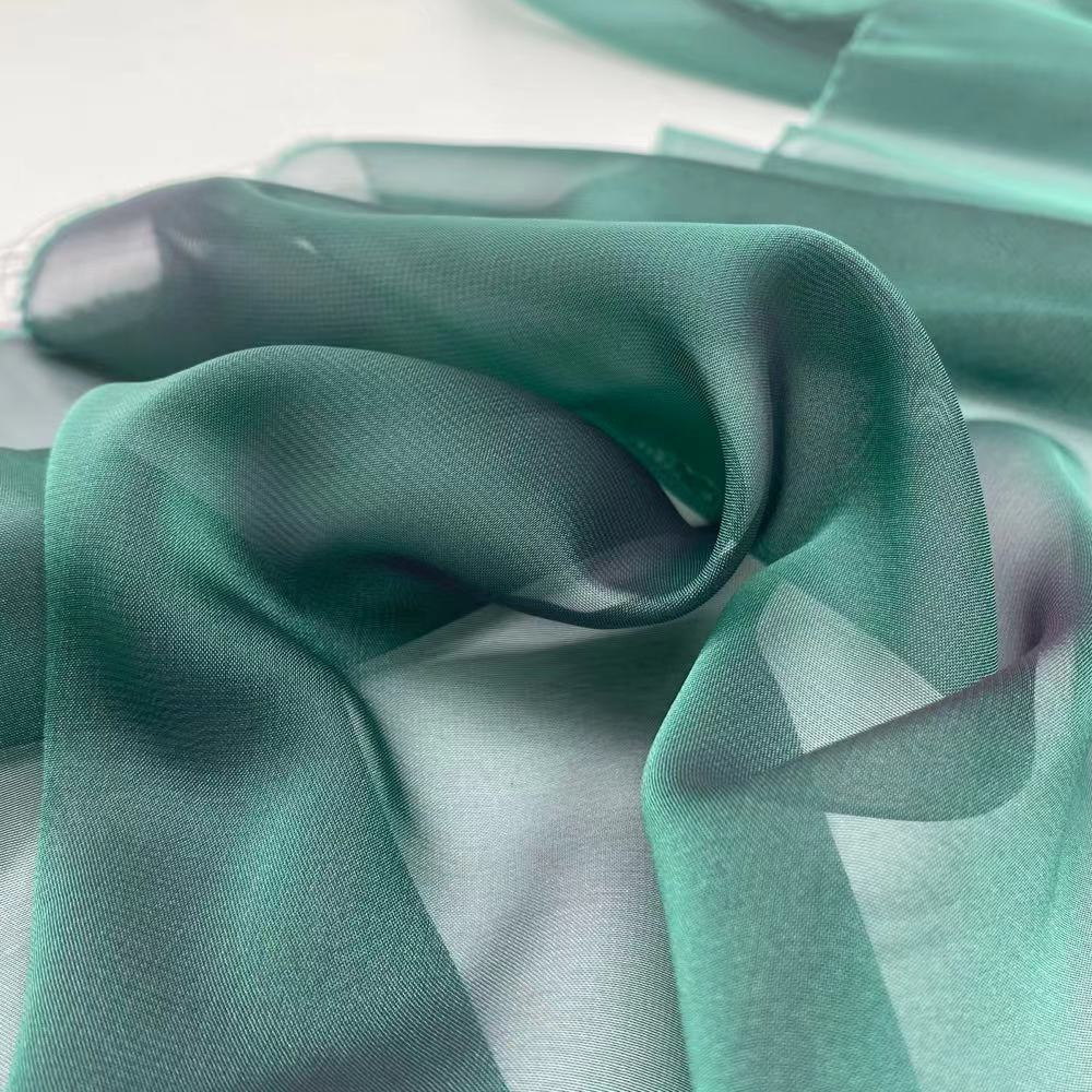 阳离子雪纺面料 双色纱布料春夏连衣裙礼服lolita襦裙汉服面料