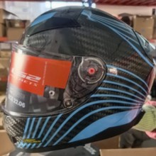 LS2摩托车碳纤维头盔超轻男机车双镜片全盔四季防雾FF811ECE版