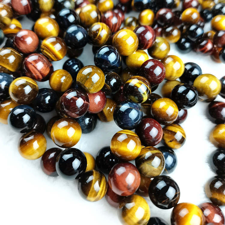 【赠送鉴定书】精品aa级七彩虎眼石手链男女款虎睛石玉石手串批发