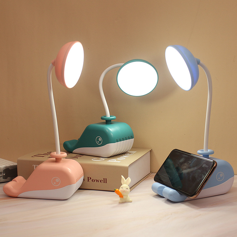 Creative Cartoon Usb Charging Table Lamp Student Learning Reading Led Eye Protection Desk Lamp Dormitory Bedside Lamp Small Night Lamp