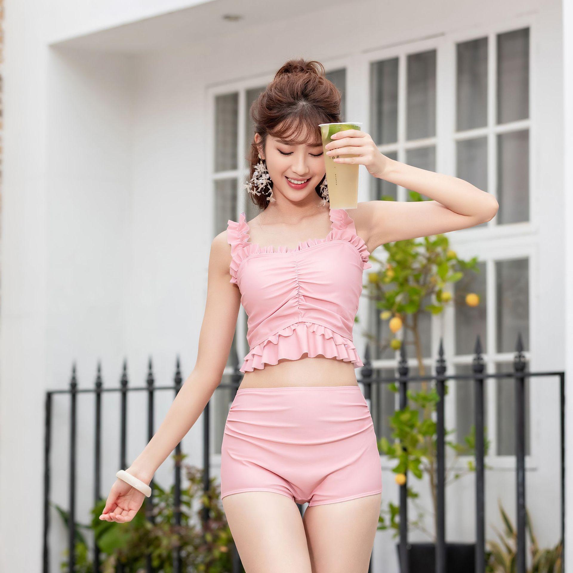 奥凯莱2022年新款泳衣女分体三件套ins风性感比基尼 沙滩度假泳装