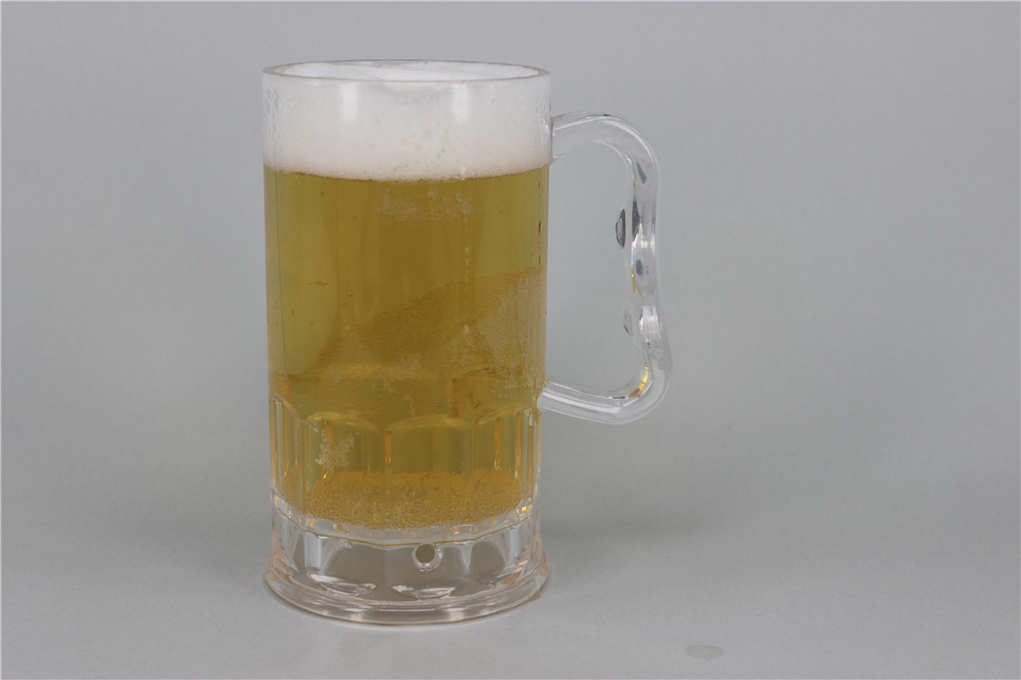 东莞工厂定制透明塑料扎啤杯pc马克塑料啤酒杯手柄塑胶酒杯礼品杯