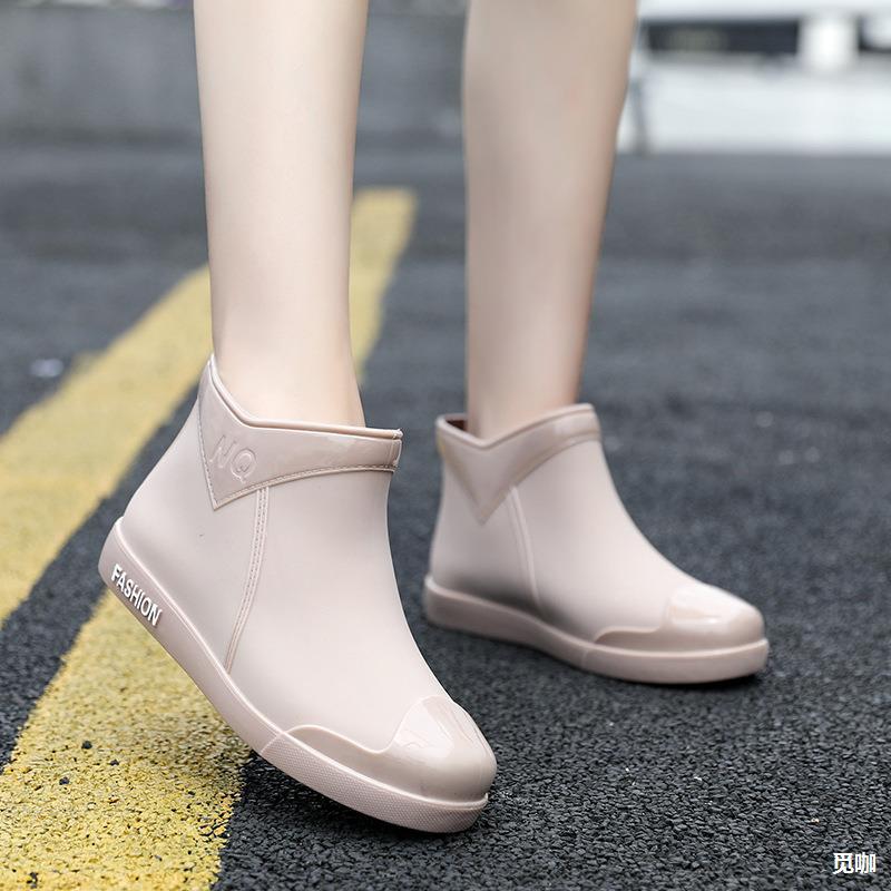 韩国时尚防水鞋女士雨鞋短筒浅口外穿厨房工作胶鞋套鞋夏女款代发