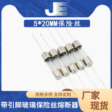 F5A 10A 12A 15A 20A 250V 电磁炉玻璃保险丝管 带引线引脚5*20MM