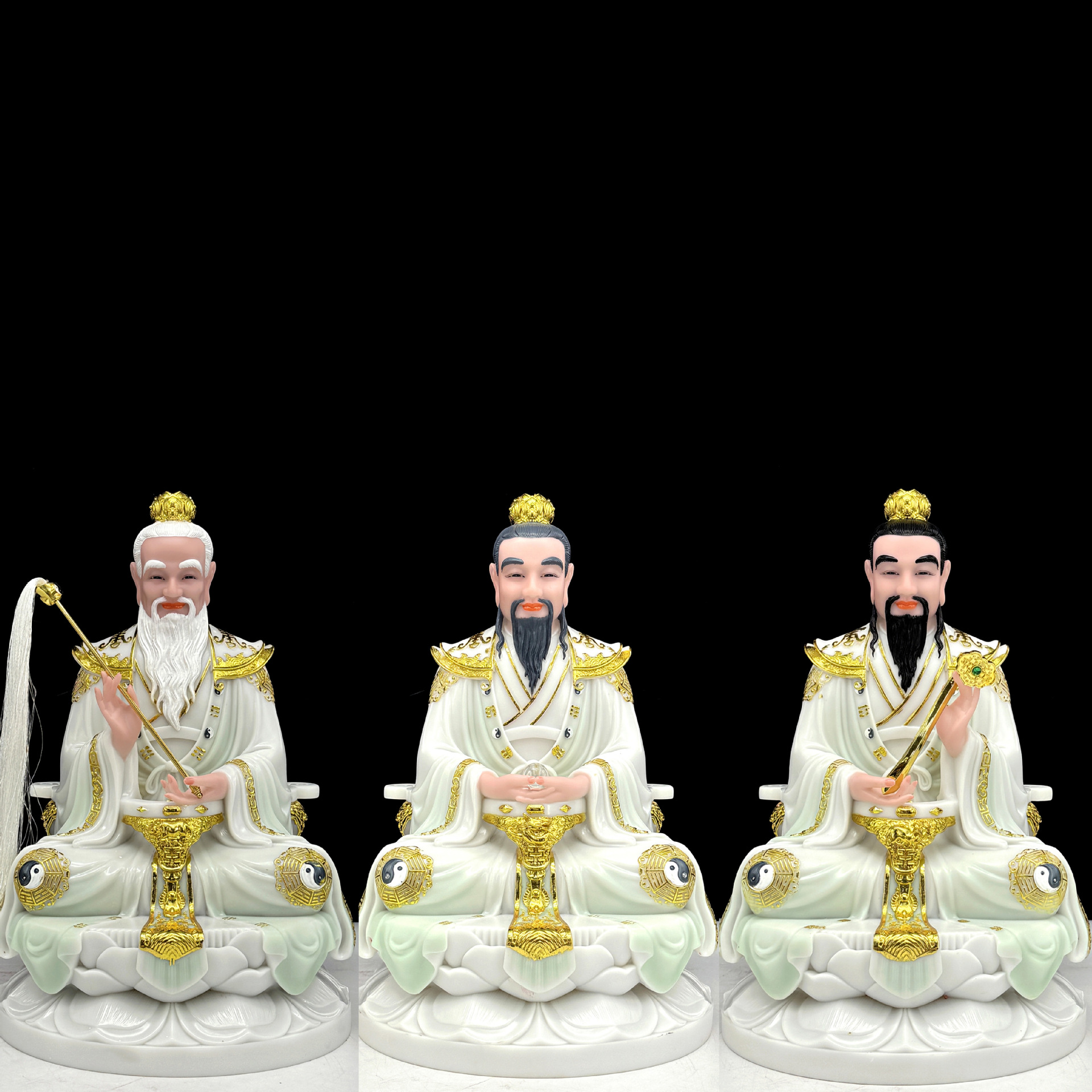 三清道祖神像祖师爷供奉佛像道家太上老君家用摆件道德天尊像神像