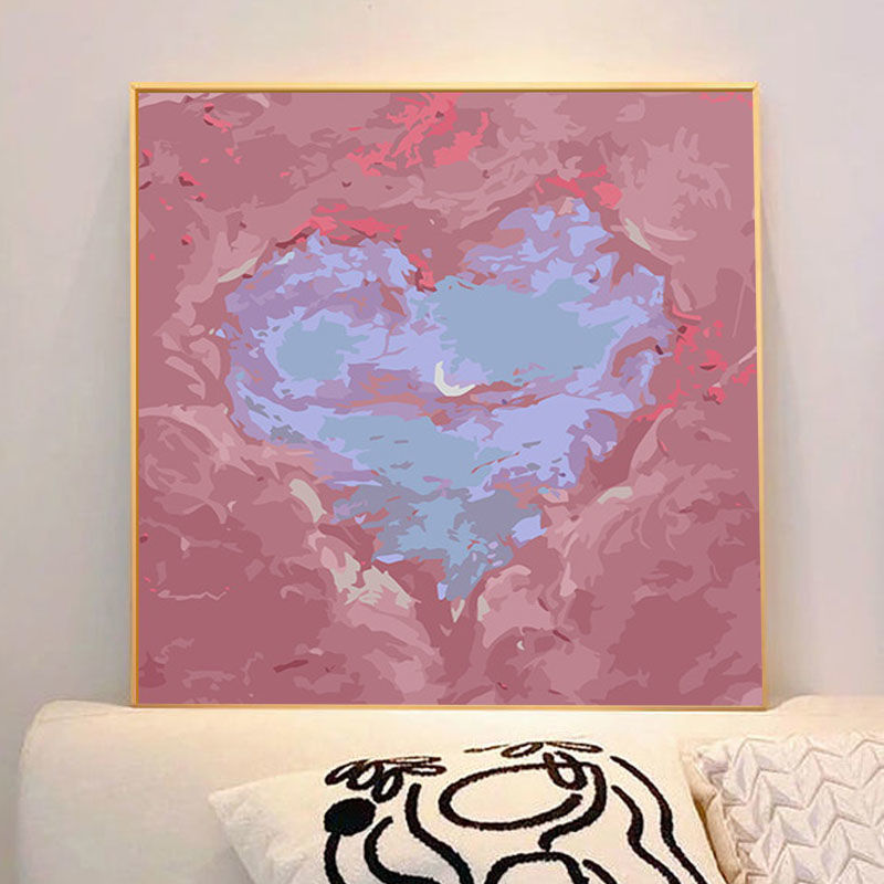 ins风爱心星云diy数字油画手工礼物手绘油彩画丙烯颜料装饰画