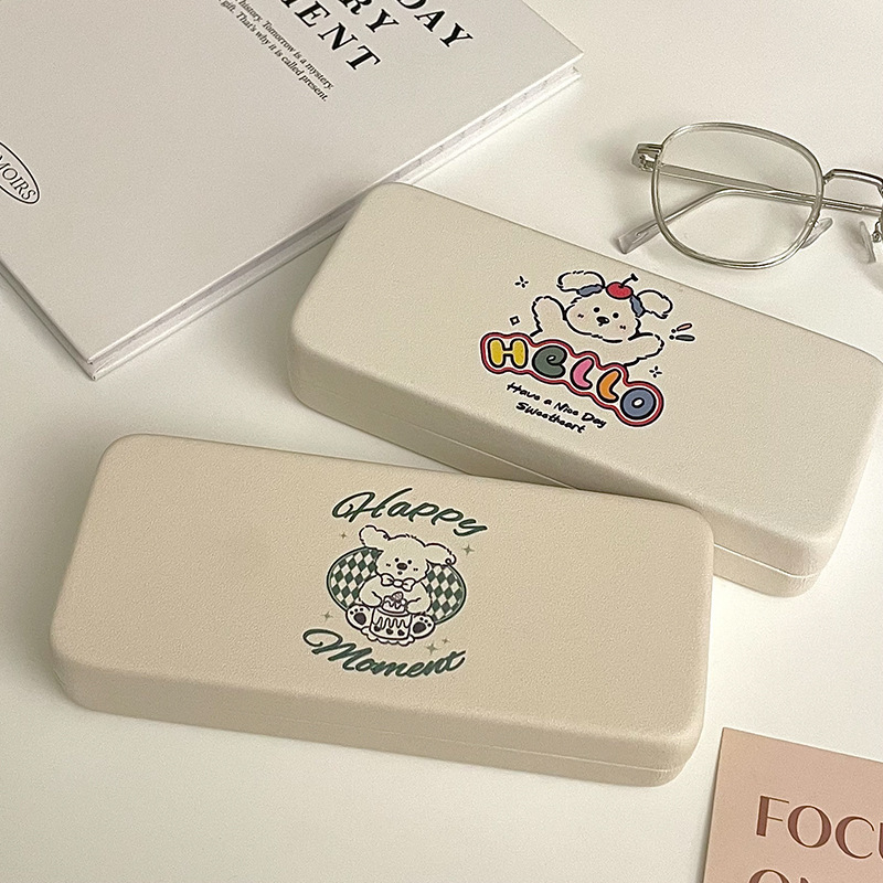 Good-looking Glasses Case Female Student Ins Japanese Style Cartoon Cute Light and Portable Anti-Pressure Myopia Glasses Storage Box