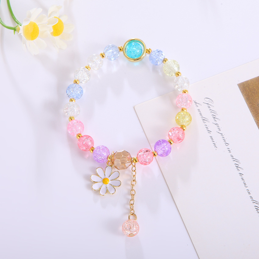 Flower Bracelet Ins Special-Interest Design Hot Flower Crystal Bracelet Korean Girl Cold Style Personality Girlfriends Couples Bracelet