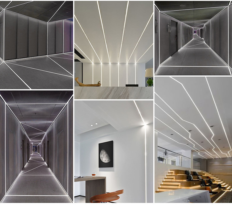 高亮led低压灯带客厅卧室过道线条灯软灯条贴片2835线性灯24v配件