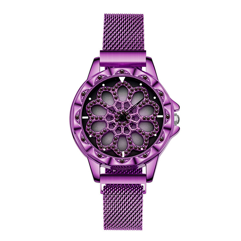 瓦格直播货源时来运转手表女学生抖音同款时尚潮流防水网带腕表