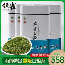 安吉白茶2023年特级高山新春茶500g高氨基酸珍稀炒青罐装口粮绿茶