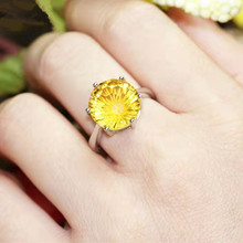 经典六爪时尚女戒 豪华锆石镀白金黄色戒指配饰厂家一件代发