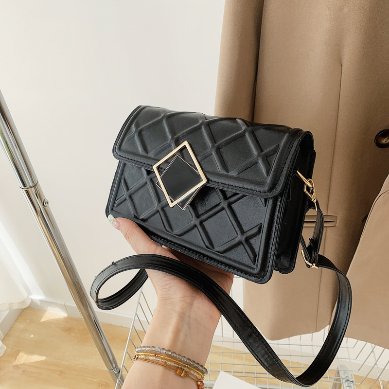 All-Matching Ins Crossbody Bag Women's Summer 2022 New Fashion Rhombus Summer Small Fresh Niche Retro Small Square Bag