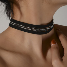 欧美跨境饰品 黑色性感简约蕾丝choker颈链女短款脖子锁骨链项链