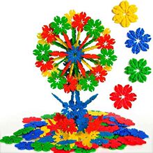 3-9岁儿童幼儿园塑料拼插益智玩具加厚大号树叶雪花片建构积木