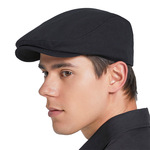 新款韩版帽子批发英伦风男士纯色鸭舌前进帽女画家贝雷帽春夏跨境